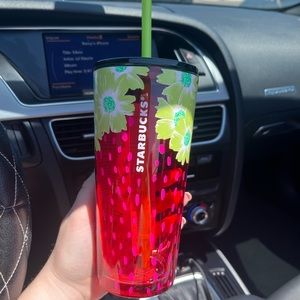 Starbucks Glass Strawberry Tumbler